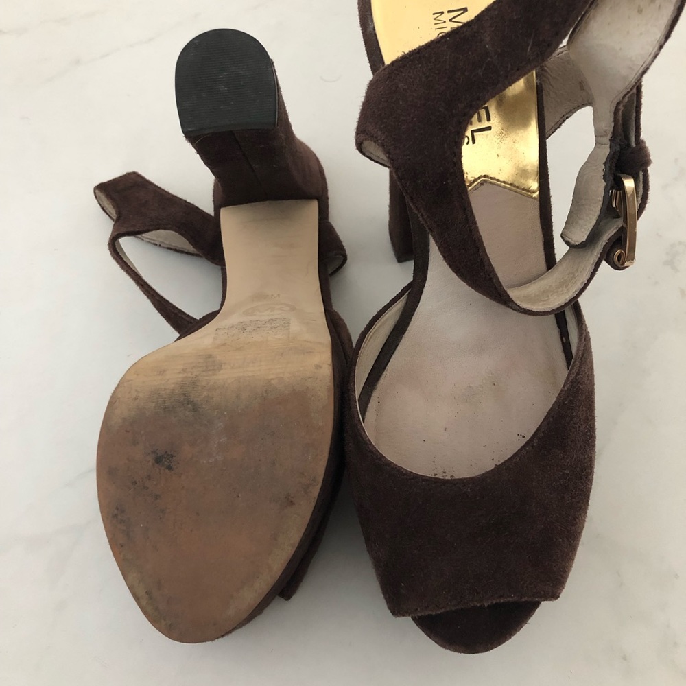 MICHAEL KORS suede platform sandal